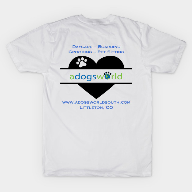 A Dog's World - Heart Logo (Back) - Daycare Boarding Grooming Pet Sitting by A Dog's World